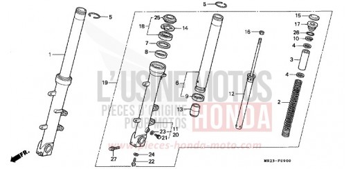 FRONT FORK CBR1000FM de 1991